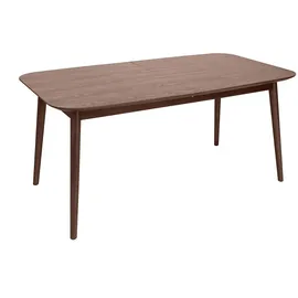 miliboo Erweiterbarer Tisch mit integrierten Verlängerungen rechteckig aus dunkelbraunem Holz B160-210 cm ANK
