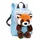 NICI Rucksack mit Roter Panda Plüschtier - blau