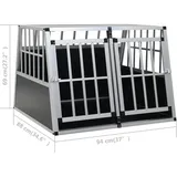vidaXL Hundetransportbox mit Doppeltür 94 x 88 x 69 cm