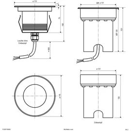 EVN LED-Bodeneinbauleuchte Aluminium, Edelstahl, Glas 1039 lm IP67
