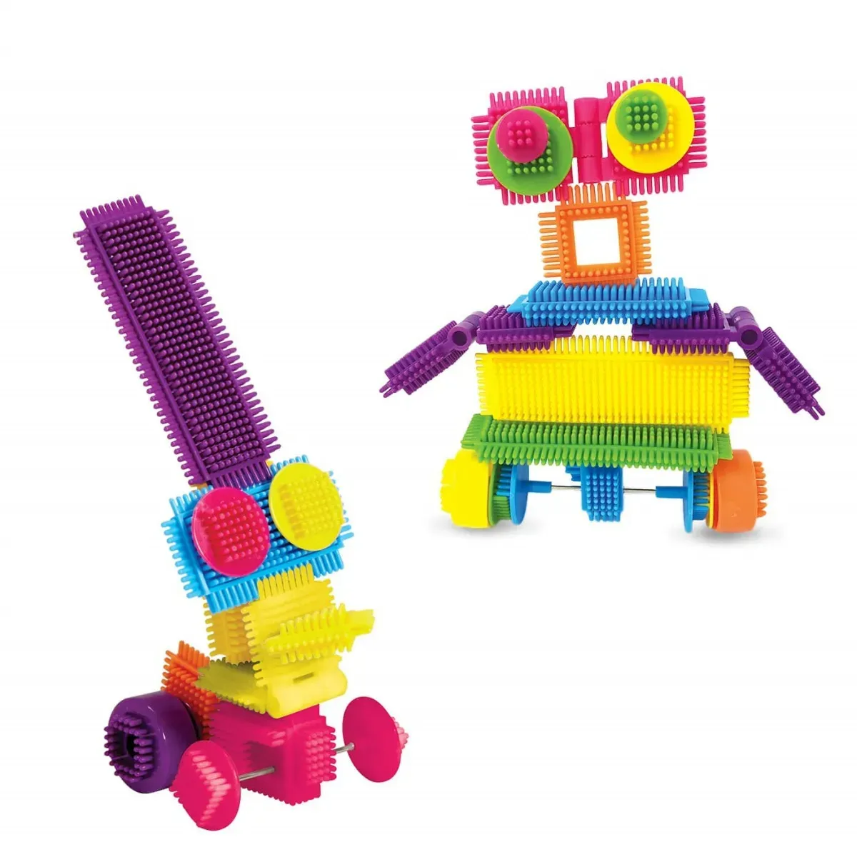 Konstruktionsspielzeug Set 165 Teile Kunststoff bunt - edushape Magic Brix In Motion - Bewegliche Bauteile, STEM-fördernd