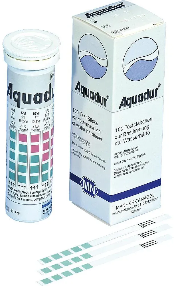 Teststäbchen AQUADUR®, zur Bestimmung der Wasserhärte, 3...25°dH (Ausführung: Teststäbchen Aquadur)