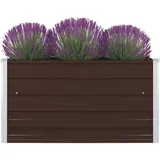 vidaXL Garten-Hochbeet verzinkter Stahl 100 x 100 x 45 cm Braun