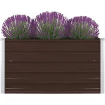 vidaXL Garten-Hochbeet verzinkter Stahl 100 x 100 x 45 cm Braun 