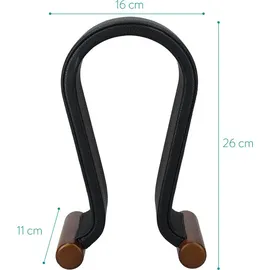 Navaris Universal Kopfhörerständer mit Kunstleder Bezug - Kopfhörer Halter Gaming Headset Halterung - On Ear Headphone Stand - in Schwarz