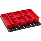 QBRICK SYSTEM Container Set Nr. 6 Werkstattwand 39 x 35 cm mit 8 Behältern für Pro Organizer 100 / 200