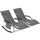Tectake Gartenliege 142 x 62 x 92 cm Grau