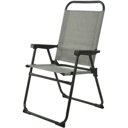 Aluminium Campingstuhl Klappstuhl Anglerstuhl Gartenstuhl Grau meliert