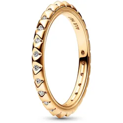Pandora 162800C01 Damenring Pyramiden Goldfarben, 52/16,6