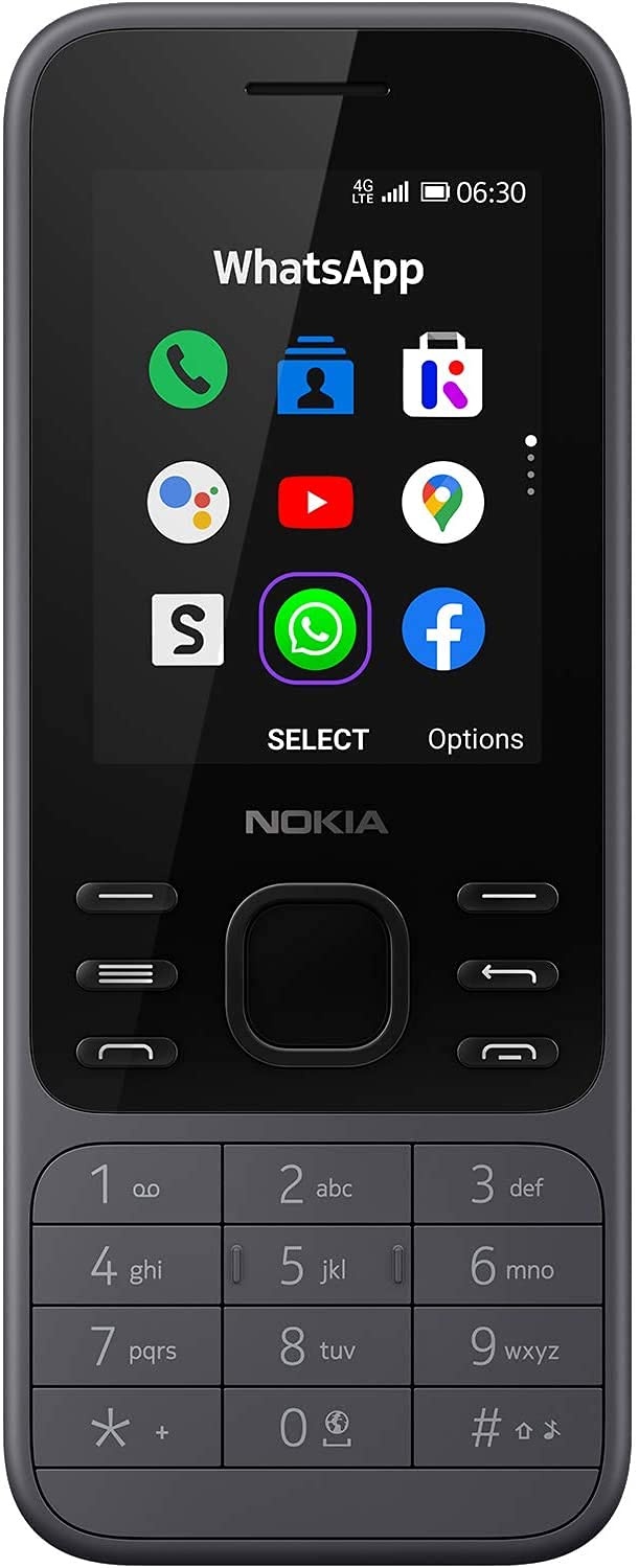 Nokia 6300 4G - Mobile Phone, Charcoal