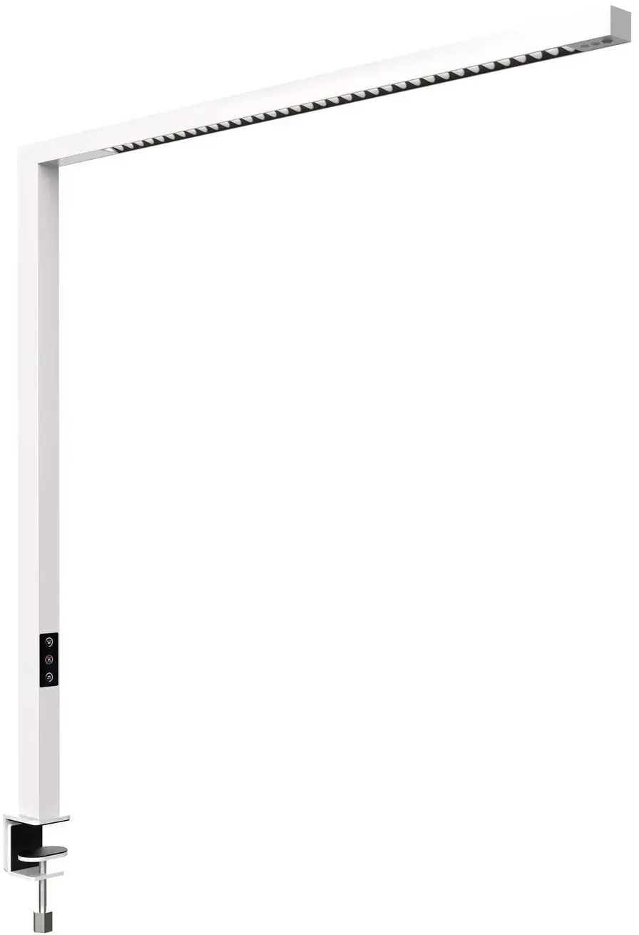 MAUL Tischaufbau Leuchte MAULplinus LED 2.700 - 5.700 K dimmbar Klemmfuß 101,5 cm weiß