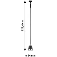 Paulmann URail Pendelleuchte Cone schwarz matt 8,4 x 121,4 cm GU10
