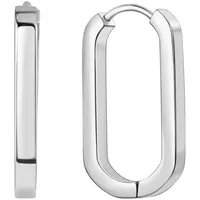 VIVANCE Creolen Edelstahl glanz silberfarben one-size