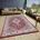 rot B 57cm H 8mm L 90cm Jute Polyester Polypropylen PP Teppiche Teppich Läufer Orientalisch Kurzflor Wohnzimmer Schlafzimmer Esszimmer
