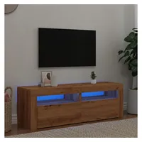 VidaXL TV Schrank, Fernsehtisch mit LED Artisan-Eiche Holzwerkstoff