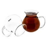 Mulex Elegante 6-tlg Teegläser mit Henkel aus Borosilkatglas, Hitzebeständig - 200 ml