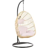 Beliani Hängesessel Rattan Beige