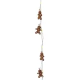 MARELIDA LED-Lichterkette Lebkuchenfigur 1,9 m Braun