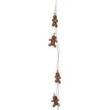 MARELIDA LED-Lichterkette Lebkuchenfigur 1,9 m Braun