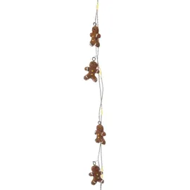 MARELIDA LED-Lichterkette Lebkuchenfigur 1,9 m Braun