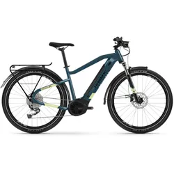 Haibike Trekking 5 High, Diamant, XL60 - 500WH, blue/canary, Freilauf, 27,5