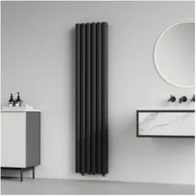 neu.haus Design Röhrenheizkörper Nore 1600 x 360 mm 1198 W schwarz Mittelventil