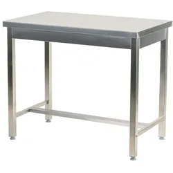 Romux® Edelstahltisch für Gastronomie Zentraltisch ohne Regal 800x700x850 mm Zerlegbar | Arbeitstisch aus Edelstahl Korrosionsbeständig