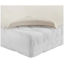 BettwarenShop Matratzenauflage kochfest 180 x 200 cm beige
