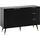 FineBuy Sideboard 120 x 80 x 40 cm Schwarz / Eiche Dekor