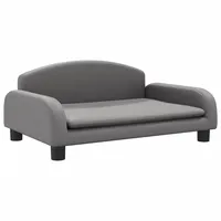 vidaXL Kindersofa, Couch für Kinder, Kindercouch mit runden Kanten, Kindersessel Minisofa Polstersofa Kindermöbel Sofa Kinderzimmer, Grau Kunstleder