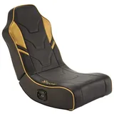 X Rocker Shadow 2.0 Floor Rocker Gaming-Bodensessel für Kinder & Jugendliche mit Audiosystem - schwarz/gold