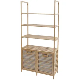 Mendler Bambus HWC-N83 Badschrank 168 x 81 x 33 cm Braun