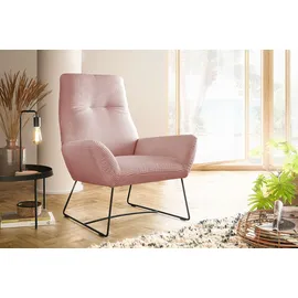 KAWOLA Sessel BISA Cord 82 x 102 x 70 cm Rosa
