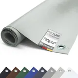 ANKO Planen Plane PVC 700g/m2 mit Ösen Abdeckplane Schutzplane matt reißfest stabil (Grau, 2,5m x 7m)