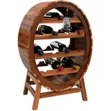 CASARIA Weinregal 12 Flaschen Weinfass Weinständer