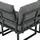 stilvora Gartenlounge-Set 4-tlg. Grau/Schwarz