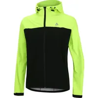 Airtracks Regenjacke Fahrradjacke mit Kapuze Pro Line schwarz-neon -