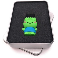 Onwomania Frosch stehend PVC USB Stick in Alu Geschenkbox 32 GB USB 3.0