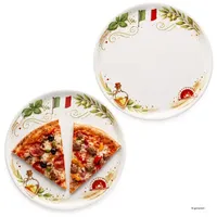 MamboCat Pizzateller 2x Pizzateller Katja Ø31,5cm XL-Teller 2 Personen Italien-Dekor Platte