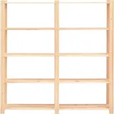 vidaXL Lagerregale 5 Böden 2 Stk. 170x38x170cm Massivholz Kiefer 500kg
