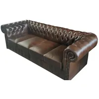 Xlmoebel Chesterfield-Sofa XXL Big Sofa Chesterfield mit einer Länge von 2,7m und einer, Hergestellt in Europa braun