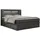 MKS Boxspringbett GOLD-5 KING LED 160/200 Dunkelgrau Kunstleder - H3,
