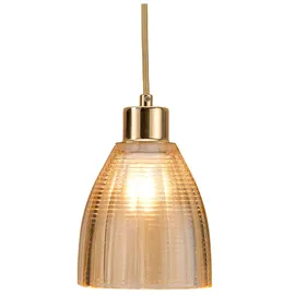 Pauleen Gleaming Gold Pendelleuchte max25W E27 Pendellampe Kristall-Look Glas/Gold/Messing 230V Glas