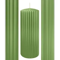 Wiedemann Kerzen Rillen Kerzen Aloe Vera 200 x Ø 80 mm 4 St. grün