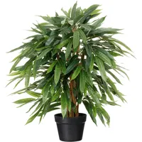 Creativ green künstliche Pflanze Weeping-Ficus, 80cm, im Kunststofftopf