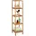Relaxdays Badregal Walnuss, HBT 145 x 36 x 36 cm, 5 Ablagen, quadratisch, Standregal Küche, Badezimmer Regal Holz, Natur
