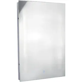 Searchlight Spiegelleuchte "Badezimmerspiegel mit Rasierfassung - Chrom & mattiert, IP44", Energieeffizienz: G (A-G), silberfarben, H: 70cm, 1 Stk., Leuchten, Spiegelleuchte
