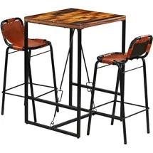 vidaXL Barset 3-tlg. Altholz Massiv  Braun