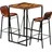 vidaXL Barset 3-tlg. Altholz Massiv  Braun