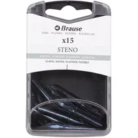 Brause 150361B - Packung mit 15 Stenofedern, für englische